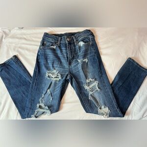 AEROPOSTALE  ripped high waisted jeans size 2 REG